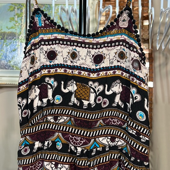 Bluenotes Multicolour Paisley Elephant Print Jumpsuit Size XS P2P 14-15” - Picture 3 of 12
